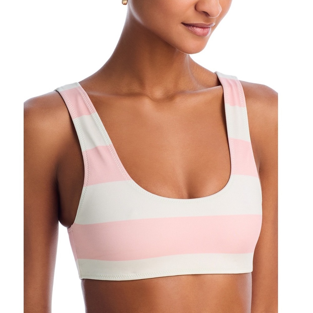 Solid & Striped The Elle Bikini Top Gelato Stripe Reversible Scoop Neck Small‎